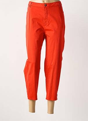 Pantacourt stretch taille normale orange IMPULSION femme