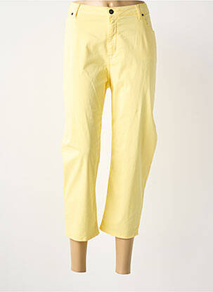 Pantacourt stretch taille normale jaune MERI & ESCA femme