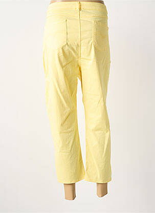 Pantacourt stretch taille normale jaune MERI & ESCA femme