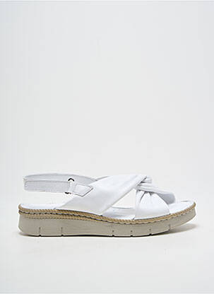 Sandales/nu pieds bout ouvert talon de 4 à 6cm blanc ELUE PAR NOUS femme