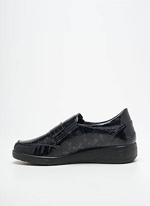 Mocassins tissage satiné talon plat jusqu'à 3cm noir PEDI GIRL femme