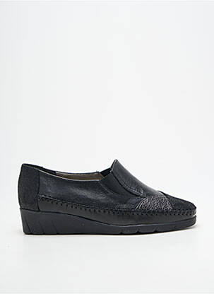Mocassins tissage satiné talon plat jusqu'à 3cm noir PEDI GIRL femme
