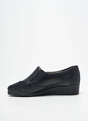 Mocassins tissage satiné talon plat jusqu'à 3cm noir PEDI GIRL femme