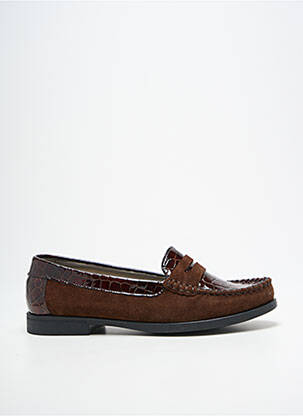 Mocassins matière lisse talon plat jusqu'à 3cm marron PEDI GIRL femme