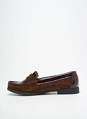 Mocassins voute plantaire talon plat jusqu'à 3cm marron PEDI GIRL femme
