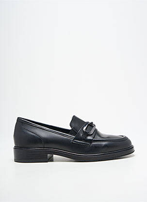 Mocassins tissage satiné talon plat jusqu'à 3cm noir ELUE PAR NOUS femme