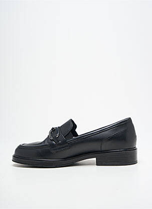 Mocassins tissage satiné talon plat jusqu'à 3cm noir ELUE PAR NOUS femme