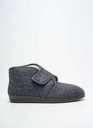 Chaussons/pantoufles fermeture scratch bout rond gris ROHDE homme