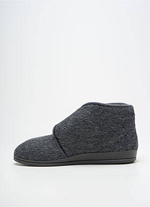 Chaussons/pantoufles fermeture scratch bout rond gris ROHDE homme