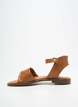 Sandales/nu pieds matière lisse talon plat jusqu'à 3cm jaune ELUE PAR NOUS femme