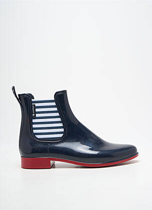 Bottines/boots matière lisse talon plat jusqu'à 3cm bleu MEDUSE femme