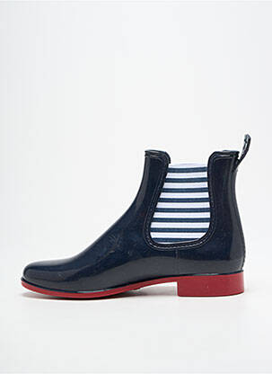 Bottines/boots matière lisse talon plat jusqu'à 3cm bleu MEDUSE femme