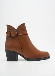 Bottines/boots matière lisse talon de 4 à 6cm marron ELUE PAR NOUS femme