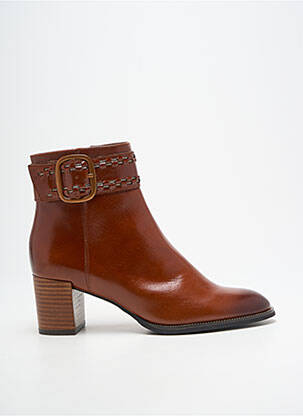 Bottines/boots matière lisse talon de 4 à 6cm marron FUGITIVE BY FRANCESCO ROSSI femme