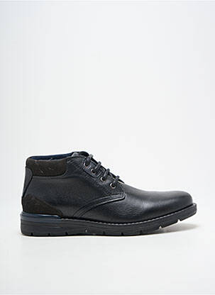 Bottines/boots tissage satiné bout rond noir ORLAND homme
