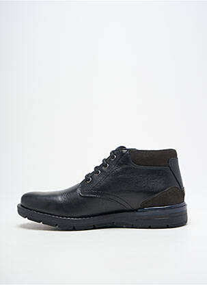 Bottines/boots tissage satiné bout rond noir ORLAND homme