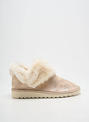 Chaussons/pantoufles tissage satiné talon plat jusqu'à 3cm or SOIR ET MATIN femme