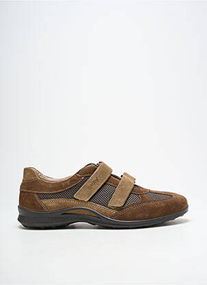 Baskets nubuck bout rond marron GRISPORT homme