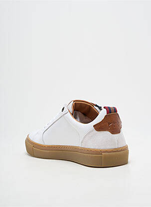 Baskets fermeture zip et lacets bout rond blanc COTEMER homme