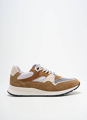 Baskets nubuck bout rond marron COTEMER homme