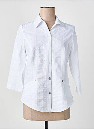 Veste casual col chemisier blanc GUY DUBOUIS femme