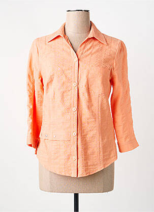 Chemisier coupe cintrée manches 3/4 orange FRANCE RIVOIRE femme