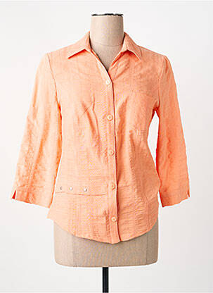 Chemisier coupe cintrée manches 3/4 orange GUY DUBOUIS femme