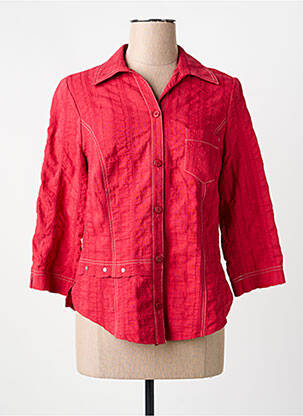 Chemisier coupe cintrée manches 3/4 rouge GUY DUBOUIS femme