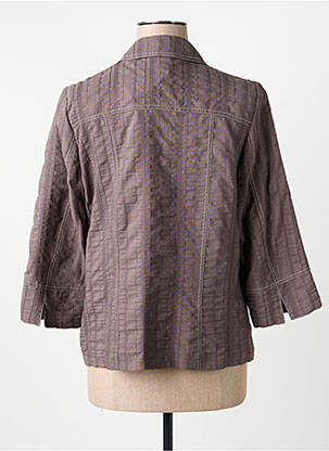 Veste casual col chemisier marron GUY DUBOUIS femme