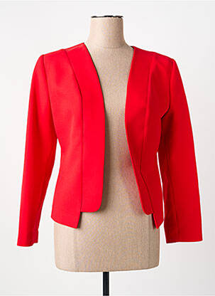 Veste chic tissage crêpe rouge GUY DUBOUIS femme