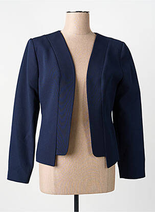 Veste chic tissage crêpe bleu GUY DUBOUIS femme