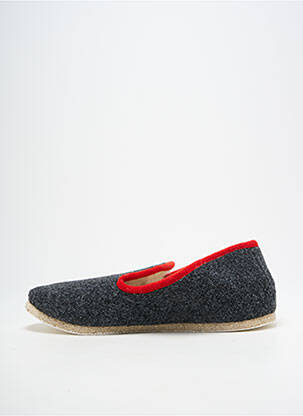 Chaussons/pantoufles bout rond bout rond gris RONDINAUD homme