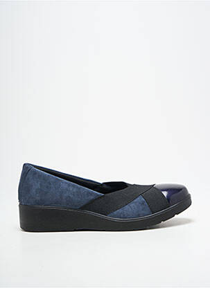 Ballerines nubuck talon plat jusqu'à 3cm bleu IMAC femme