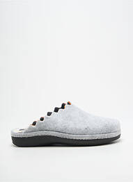 Chaussons/pantoufles bout rond talon plat jusqu'à 3cm gris ELUE PAR NOUS femme
