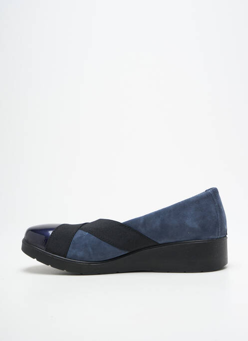 Ballerines nubuck talon plat jusqu'à 3cm bleu IMAC femme