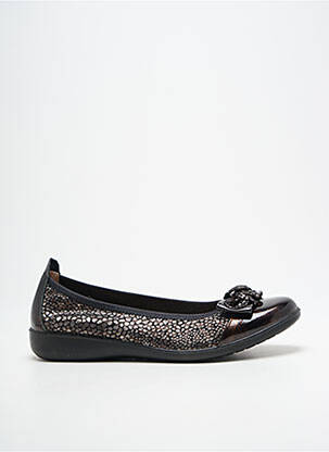 Ballerines matière lisse talon plat jusqu'à 3cm marron INFINI femme