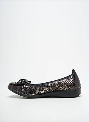Ballerines matière lisse talon plat jusqu'à 3cm marron INFINI femme