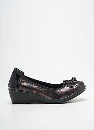 Ballerines matière lisse talon de 4 à 6cm noir INFINI femme