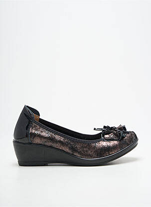 Ballerines matière lisse talon de 4 à 6cm noir INFINI femme
