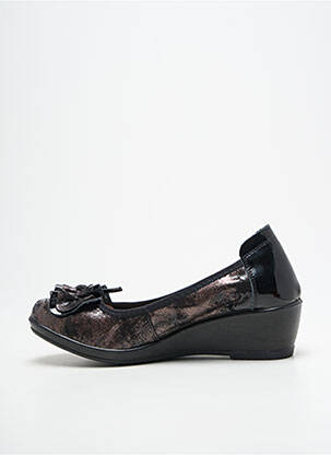 Ballerines matière lisse talon de 4 à 6cm noir INFINI femme