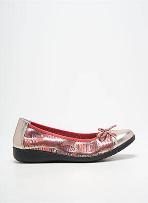 Ballerines matière lisse talon plat jusqu'à 3cm rouge INFINI femme