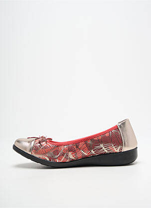 Ballerines matière lisse talon plat jusqu'à 3cm rouge INFINI femme