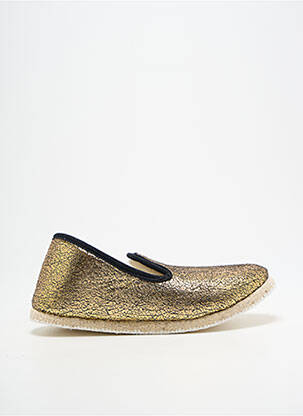 Chaussons/pantoufles tissage satiné talon plat jusqu'à 3cm or L'ATELIER CHARENTAISES femme