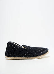 Chaussons/pantoufles tissage satiné talon plat jusqu'à 3cm noir L'ATELIER CHARENTAISES femme