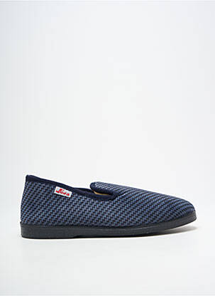 Chaussons/pantoufles impression bout rond bleu JEVA homme