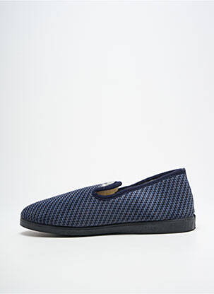 Chaussons/pantoufles impression bout rond bleu JEVA homme