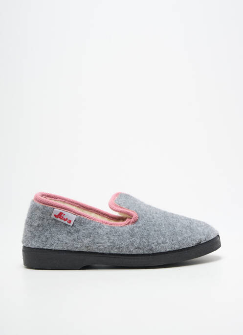Chaussons/Pantoufles gris JEVA femme