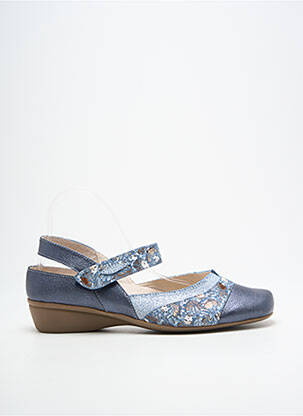 Sandales/nu pieds matière lisse talon plat jusqu'à 3cm bleu OTTILIA femme