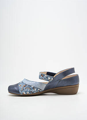 Sandales/nu pieds tissage satiné talon plat jusqu'à 3cm bleu OTTILIA femme