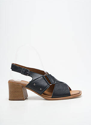 Sandales/nu pieds matière lisse talon de 4 à 6cm noir OTTILIA femme